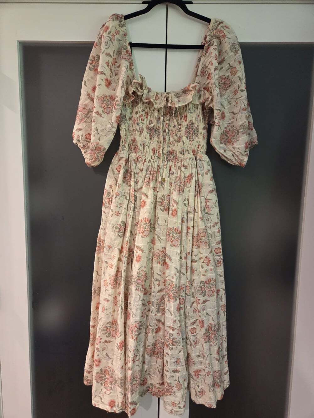 Free People "Oasis" Floral Smocked Maxi Dress - Size M - Bohemian Boho Festival